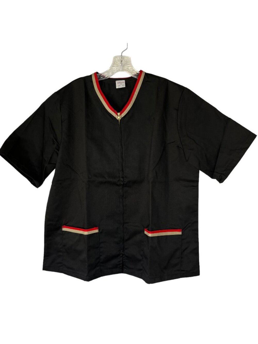 Fashion Seal Superior Uniform Shirt XL Black‎ Red New Medical Foodservice